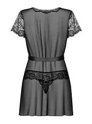 Еротичний комплект Obsessive Alluria robe L/XL чорний - мініатюра 4