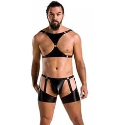 Комплект чоловічий Passion 047 SET ARON L/XL чорний