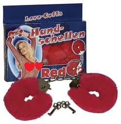 Наручники с мехом Orion Love Cuffs Hand Schellen Red 42-05276610000 22400 - мініатюра 2