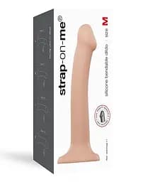 Насадка для страпону Strap-On-Me Dual Density Dildo Flesh M Strap-on-me SO2354 91169 - мініатюра 2