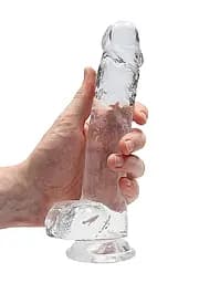 Фалоімітатор RealRock Crystal Clear 8”, 21 см (прозорий) - мініатюра 2