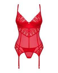 Корсет Obsessive Ingridia corSet & thong XS/S - мініатюра 3