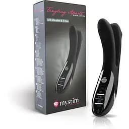 Вібратор подвійний з електростимуляцією Mystim Tingling Aparte eStim Black - мініатюра 10