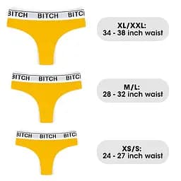Трусики Lovetoy Ingen Bitch Vibrating Panties XS/S жовтий - мініатюра 6