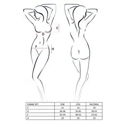Комплект білизни Passion CANNE Set black L/XL - мініатюра 3