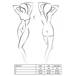 Комплект білизни під латекс Passion DEBY Set black L/XL - мініатюра 5