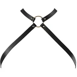 Портупея из экокожи Bijoux Indiscrets MAZE — Cross Chest Harness Black