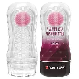 Прозорий мастурбатор вагіна PRETTY LOVE VACUUM CUP MASTURBATOR Black Hole ABS TPR PRETTY LOVE BM-009249N-1 98383