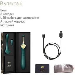 Вагінально-кліторальний вібратор Zalo - Bess Turquoise Green - мініатюра 7