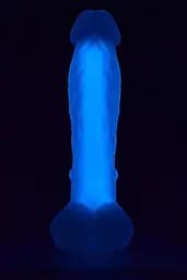 Неоновий фалоімітатор DreamToys Radiant 19 см синій - мініатюра 12