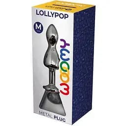 Металева анальна пробка Wooomy Lollypop Double Ball Metal Plug M - мініатюра 3