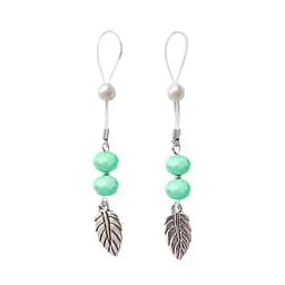 Сексуальні прикраси для сосків із листочком Nipple Jewelry Leaf, колір м'ятний Art of Sex SO5397 95023 - мініатюра 2