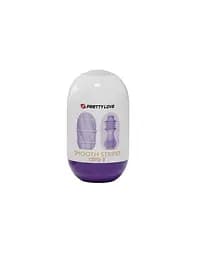 Мастурбатор мини с ребристым рельефом Pretty Love Smooth Stripes Cupid X Egg, фиолетовый