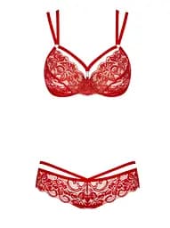 Комплект білизни Obsessive 860-SET-1 S/M червоний - мініатюра 5