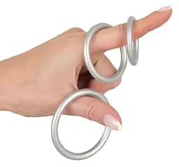 Набір ерекційних кілець You2Toys Metallic Cock Ring Set 3 шт. сріблястий - мініатюра 9