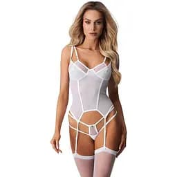 Корсет Obsessive Arrowel S/M білий