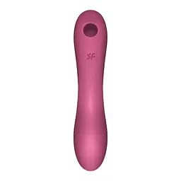 Вакуумний стимулятор клітора з вібрацією Satisfyer Curvy Trinity 3 червоний - мініатюра 3