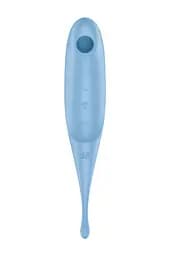 Вакуумний стимулятор клітора з вібрацією Satisfyer Twirling Pro блакитний - мініатюра 2