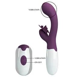 Вібратор Pretty Love Butterfly Kiss Vibrator Dark Purple - мініатюра 8