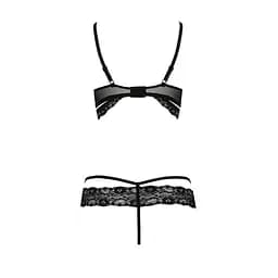 Комплект білизни Passion SARIA Set OpenBra black L/XL - мініатюра 6