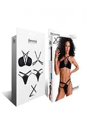 Комплект білизни Demoniq LadyX Casilda XL чорний - мініатюра 9