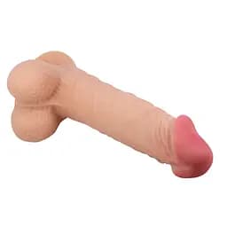 Фалоімітатор Pretty Love Sliding Skin Bendable 9.4'' 24 см тілесний - мініатюра 7