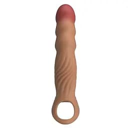 Насадка на пеніс Pretty Love Penis Sleeve Extender 24 см (тілесний) - мініатюра 12