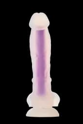 Неоновий фалоімітатор DreamToys Radiant 19 см синій - мініатюра 5