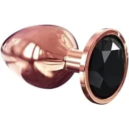 Металлическая анальная пробка Dorcel - Diamond Plug Rose Gold с украшением в виде кристалла L