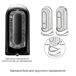Вібромастурбатор Tenga Flip Zero Electronic Vibration Black, змінна інтенсивність, розкладний - мініатюра 7