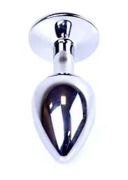 Анальна пробка Jewellery Silver Plug Red із кристалом - мініатюра 3