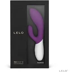 Вібратор-кролик Lelo Ina Wave 2 Plum Технологія WaveMotion 8+1 режимів Сливовий - мініатюра 4