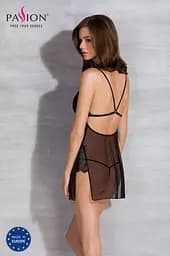 Рубашка Passion DELIENA CHEMISE S/M black стрінги із заниженою талією - мініатюра 6
