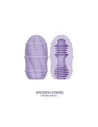 Мастурбатор міні з ребристим рельєфом Pretty Love Smooth Stripes Cupid X Egg, фіолетовий - мініатюра 3