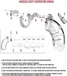Пояс вірності для чоловіків ManCage 04 Chastity Cage 12 см прозорий - мініатюра 5