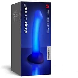Дилдо, що світиться Strap-On-Me Glow-LED Dildo Purple - M - мініатюра 3