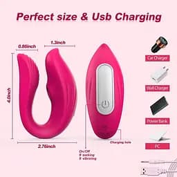 Смарт-вібратор для двох Vibrator - pink - app control Boss Series 26-00202 102091 - мініатюра 3