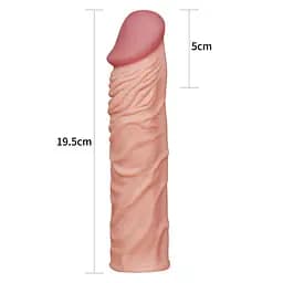 Насадка на пеніс Lovetoy Pleasure 18.5 см тілесний - мініатюра 6