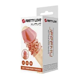 Насадка на пеніс Pretty Love Matias 6.5 см тілесний - мініатюра 9