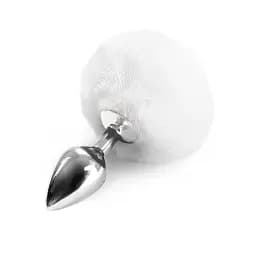 Анальная пробка Pompon Metal Plug Small 13 см (белый)