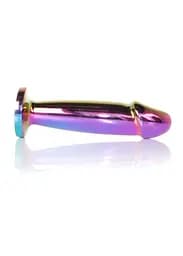 Анальна пробка - Jewellery Multicolour Penis Plug Clear M - мініатюра 4