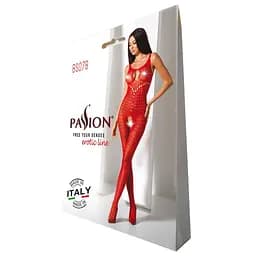 Бодістокінг з доступом до інтимних місць Passion BS078 red One size - мініатюра 4