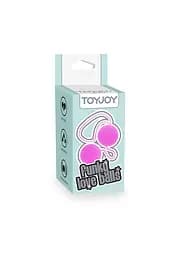 Вагінальні кульки зі зміщеним центром ваги TOY JOY на м'якій зчіпці, пурпурові, 22 х 3.5 см - мініатюра 3