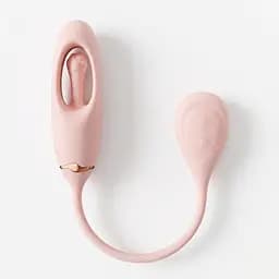 Вибратор клиторальный и точки G силиконовый Shu'er 10 режимов с постукиванием розовый