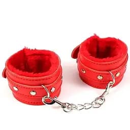Наручники для БДСМ игр красный One size (K000317)