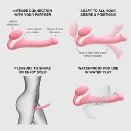 Безремінний страпон Strap-On-Me Rose S, повністю регульований, діаметр 2,7 см Strap-on-me SX2567 102726 - мініатюра 2