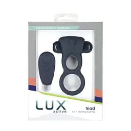 Ерекційне кільце Lux Active Triad Vibrating Dual Cock Ring подвійне з вібрацією пульт д/у - мініатюра 6