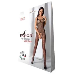 Бодістокінг Passion BS071 комбінезон на бретелях S/M/L black - мініатюра 7