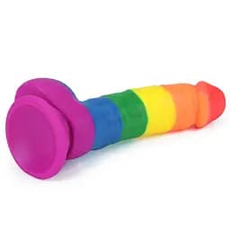 Фалоімітатор LoveToy Prider Dildo 8" 20.5 см райдужний - мініатюра 5