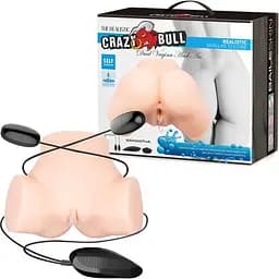 Мастурбатор з подвійною вібрацією і двома входами Crazy Bull-Samantha Dual Vagina and Anal, BM - 00900T71ZK, Телесный - мініатюра 7